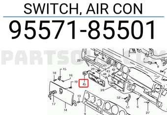 Suzuki 9557185501 SWITCH, AIR CON