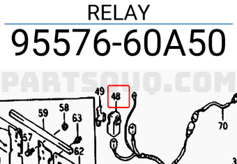 Suzuki 9557660A50 RELAY