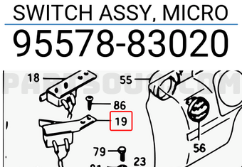 Suzuki 9557883020 SWITCH ASSY, MICRO