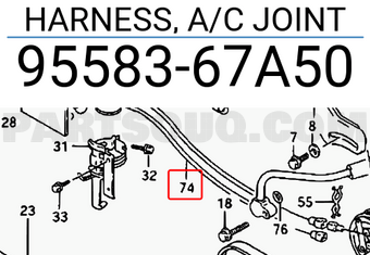 Suzuki 9558367A50 HARNESS, A/C JOINT