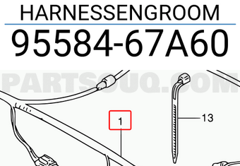 Suzuki 9558467A60 HARNESSENGROOM