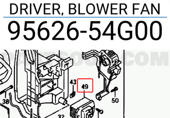 Suzuki 9562654G00 DRIVER, BLOWER FAN