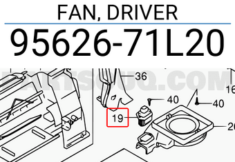 Suzuki 9562671L20 FAN, DRIVER