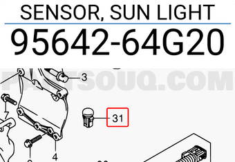 Suzuki 9564264G20 SENSOR, SUN LIGHT