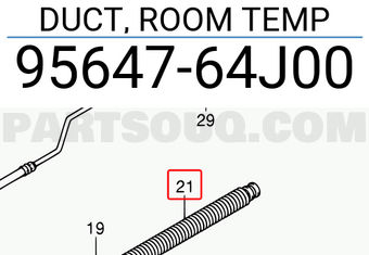 Suzuki 9564764J00 DUCT, ROOM TEMP