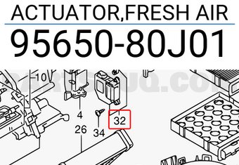 Suzuki 9565080J01 ACTUATOR,FRESH AIR