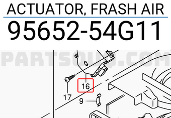 Suzuki 9565254G11 ACTUATOR, FRASH AIR