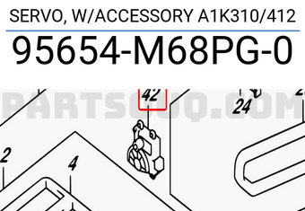 Suzuki 95654M68PG0 SERVO, W/ACCESSORY A1K310/412