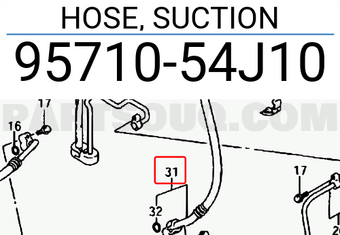 Suzuki 9571054J10 HOSE, SUCTION