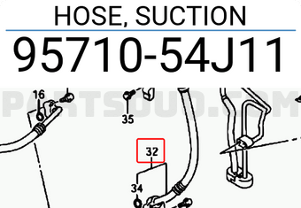 Suzuki 9571054J11 HOSE, SUCTION