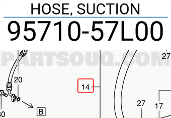 Suzuki 9571057L00 HOSE, SUCTION
