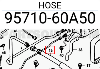 Suzuki 9571060A50 HOSE