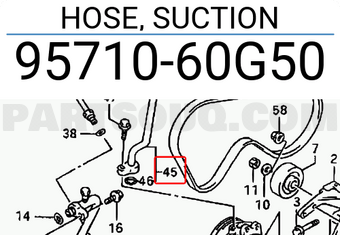 Suzuki 9571060G50 HOSE, SUCTION