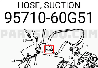 Suzuki 9571060G51 HOSE, SUCTION