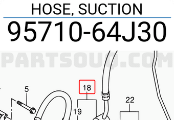 Suzuki 9571064J30 HOSE, SUCTION