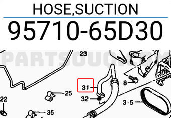 Suzuki 9571065D30 HOSE,SUCTION