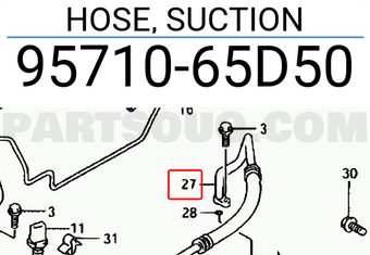 Suzuki 9571065D50 HOSE, SUCTION