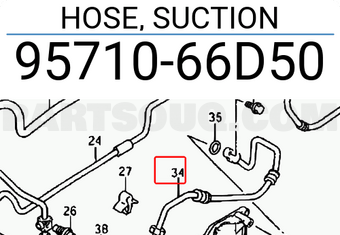 Suzuki 9571066D50 HOSE, SUCTION