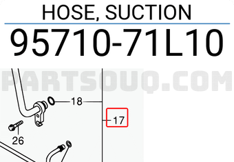 Suzuki 9571071L10 HOSE, SUCTION