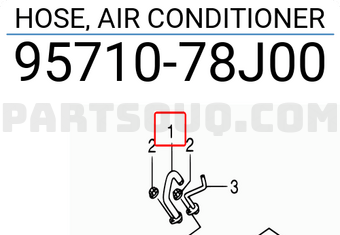 Suzuki 9571078J00 HOSE, AIR CONDITIONER