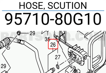 Suzuki 9571080G10 HOSE, SCUTION