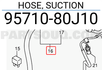 Suzuki 9571080J10 HOSE, SUCTION
