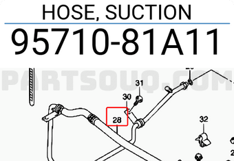 Suzuki 9571081A11 HOSE, SUCTION