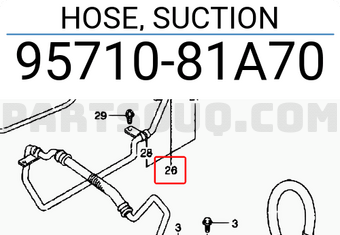 Suzuki 9571081A70 HOSE, SUCTION