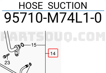 Suzuki 95710M74L10 HOSE SUCTION