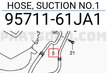 Suzuki 9571161JA1 HOSE, SUCTION NO.1