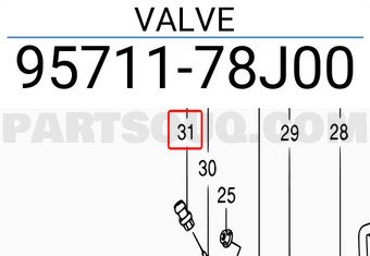 Suzuki 9571178J00 VALVE