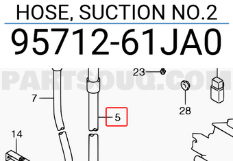 Suzuki 9571261JA0 HOSE, SUCTION NO.2