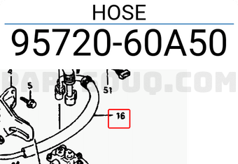 Suzuki 9572060A50 HOSE