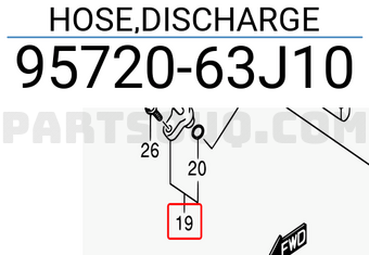 Suzuki 9572063J10 HOSE,DISCHARGE