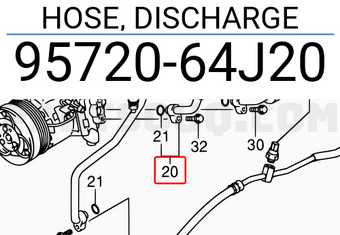Suzuki 9572064J20 HOSE, DISCHARGE