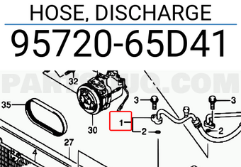 Suzuki 9572065D41 HOSE, DISCHARGE