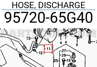 Suzuki 9572065G40 HOSE, DISCHARGE