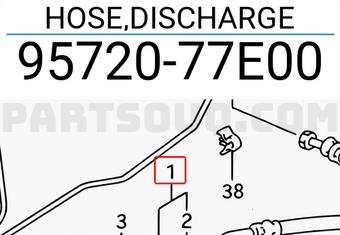 Suzuki 9572077E00 HOSE,DISCHARGE