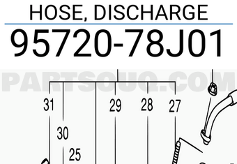 Suzuki 9572078J01 HOSE, DISCHARGE