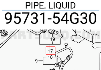 Suzuki 9573154G30 PIPE, LIQUID