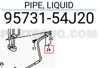 Suzuki 9573154J20 PIPE, LIQUID