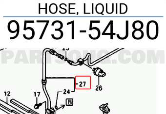 Suzuki 9573154J80 HOSE, LIQUID