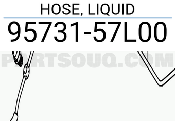 Suzuki 9573157L00 HOSE, LIQUID