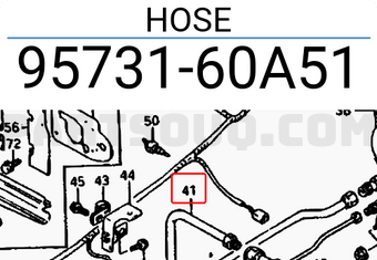 Suzuki 9573160A51 HOSE