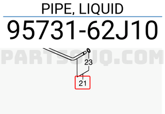 Suzuki 9573162J10 PIPE, LIQUID