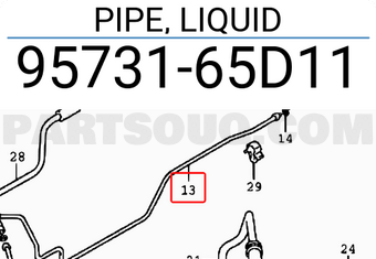 Suzuki 9573165D11 PIPE, LIQUID