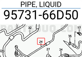Suzuki 9573166D50 PIPE, LIQUID