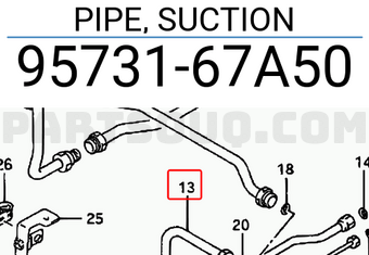 Suzuki 9573167A50 PIPE, SUCTION