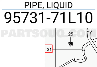 Suzuki 9573171L10 PIPE, LIQUID