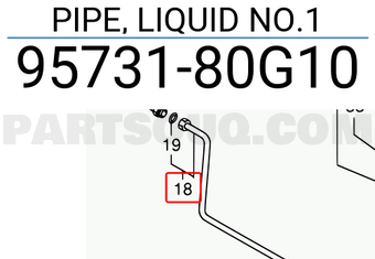 Suzuki 9573180G10 PIPE, LIQUID NO.1